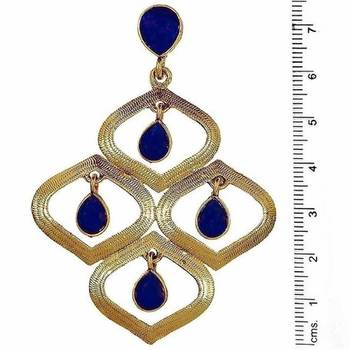 Blue stone ruby   danglers drops 2