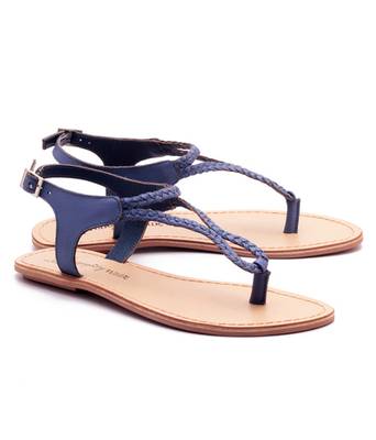 Blue genuine leather casual footwear 1