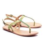 Lime green genuine leather casual footwear