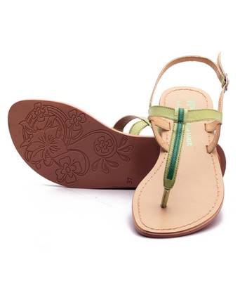 Lime green genuine leather casual footwear 3