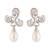 Beautiful Stoned White Pearl Earring