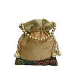 Raw Silk Classic Batwa with Floral Brocade Border (Light Gold)