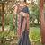 Navaratri Special Grey embroidered Algeria saree With Blouse