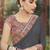 Navaratri Special Grey embroidered Algeria saree With Blouse