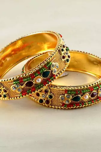 Designer Gold Platted  Bangles