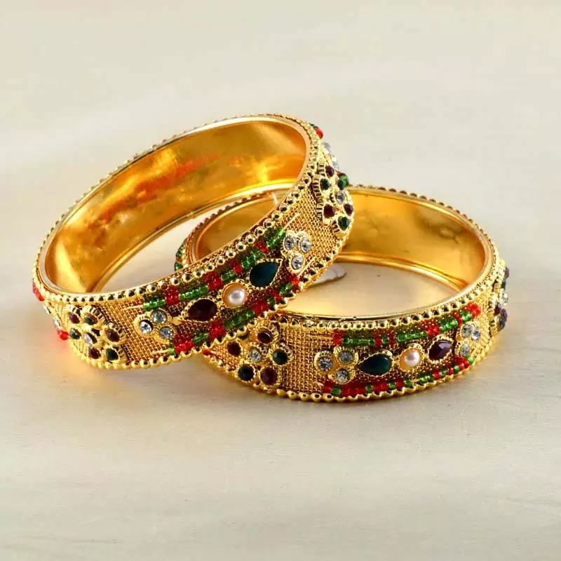 Designer Gold Platted  Bangles