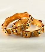 Designer Gold Platted  Rajasthani Bangles 
