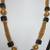 Multi String Beads Black Necklace Dangler Earring Set Gold Plated