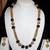 Multi String Beads Black Necklace Dangler Earring Set Gold Plated