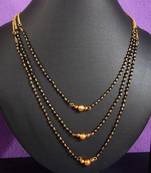 Three line black mangalsutra necklace