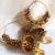 Golden Brown Stone Double Jhumki Earrings