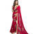 red printed georgette saree With Blouse