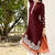 Maroon georgette embroidered kurti