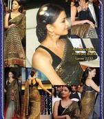 1232 Aishwarya Rai FilmFare Black Saree