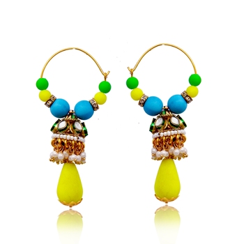 Neon Kundan Dul Bali Earring Online Neon Kundan Dul Bali Earring