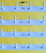 Door and Wall Hook Hanger Nice Looks Nice Mood and  White Elegant six hook Cloth Hanger with Screws 