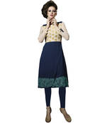 Blue  Embroidered Kurti