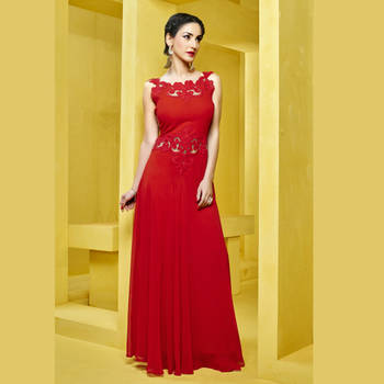 Red  Embroidered Kurti 1