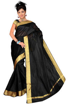 Pavecha's Banarasi Black Patta Saree MK676 1