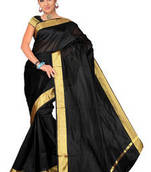Pavecha's Banarasi Black Patta Saree MK676