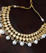 Kundan And Pearls Elegant Choker Necklace