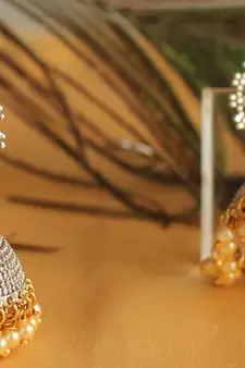 Gorgeous Oxidized Silver Jhumka With Pearl Drops Dj03102