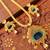 Gorgeous gold palted kundan real peacock feather necklace set-dj01797
