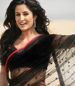 Katrina Kaif Singh Is King Black Bollywood Replica Saree