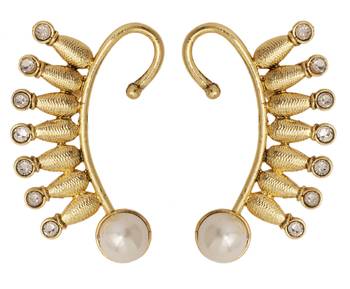 designer 18k gold plated ear cuff pair earring for women 2