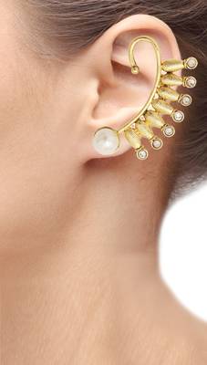 designer 18k gold plated ear cuff pair earring for women 3