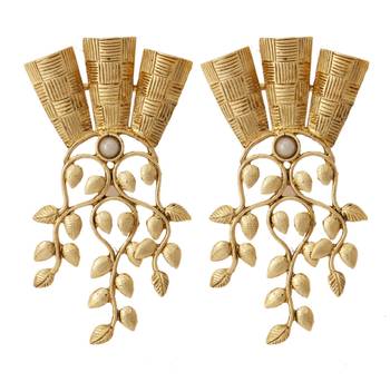 18k gold plated wild floral large statement earring for women 2