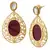 18k Gold Plated Purple Mauve Stone Kundan Dangling Earring For Women