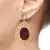 18k Gold Plated Purple Mauve Stone Kundan Dangling Earring For Women