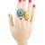 Multi Colour Stone Finger Ring Jewellery for Women - Orniza
