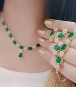  Glittering combo of necklace , bracelet , ring for women