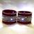 Unique lighting bangles set colour red 