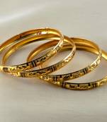 Cmdesigner Gold Platted Bangles