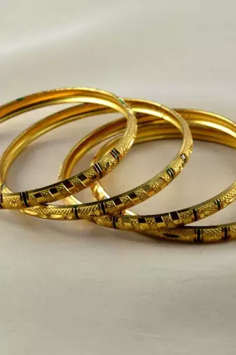 Cmdesigner Gold Platted Bangles