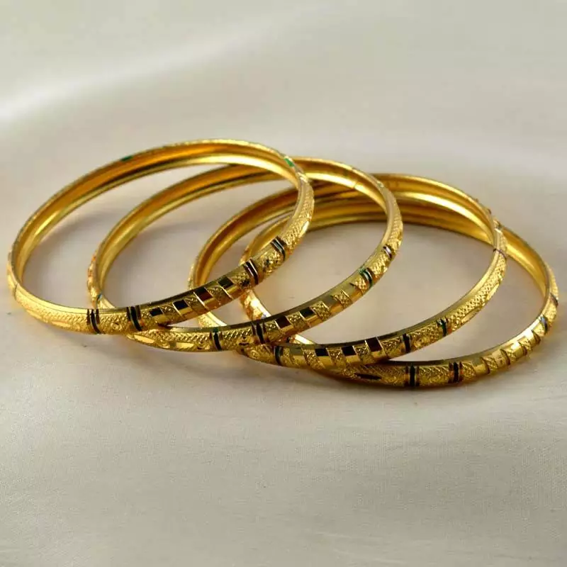 Cmdesigner Gold Platted Bangles