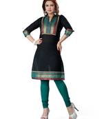 Black cotton plain kurti