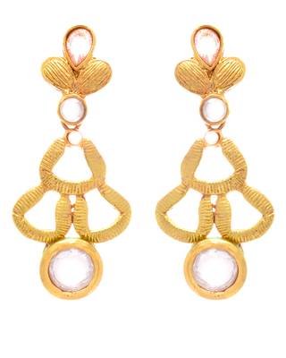 JFL - Traditional Ethnic One Gram Gold Plated Kundan Pearl Designer Necklace Set 2
