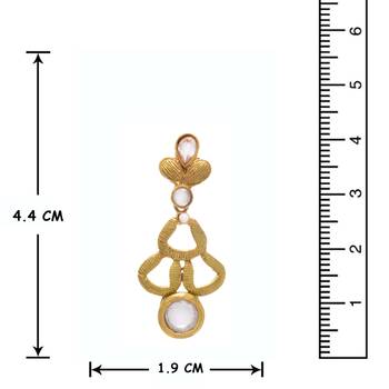JFL - Traditional Ethnic One Gram Gold Plated Kundan Pearl Designer Necklace Set 3