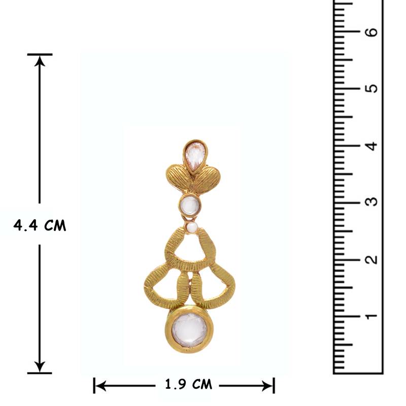 JFL - Traditional Ethnic One Gram Gold Plated Kundan Pearl Designer Necklace Set