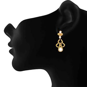 JFL - Traditional Ethnic One Gram Gold Plated Kundan Pearl Designer Necklace Set 4