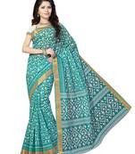 multicolor printed cotton saree With Blouse