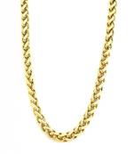 Classic Gold Plated Wheat Heavy Men Chain Mid Length