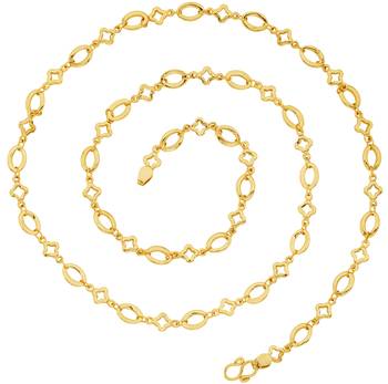 Delicate Geometric Gold Plated Chain For Women 1