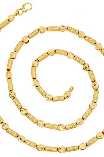Pipe Traditional Gold Plated Chain For Women