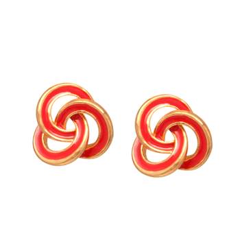 Red antique gold studs 1