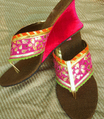 Pink fancy fabric plain women footwear